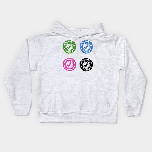 Vaccinated Check pro vaccine gift Kids Hoodie by Gaming champion